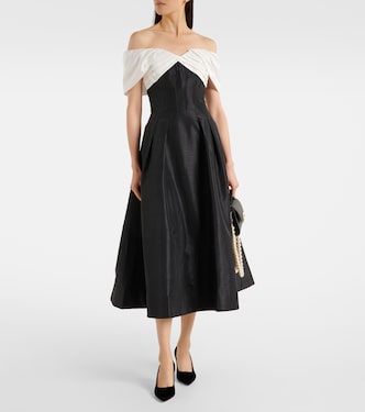 Abito midi Eliza con scollo bardot | Rebecca Vallance