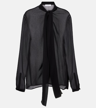 Schluppenbluse aus Georgette | Alaïa