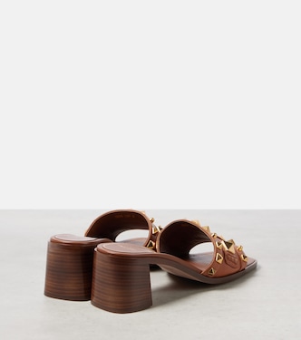 Plaster Caster 60 studded leather mules | Valentino Garavani
