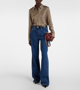 Camicia in twill di seta GG | Gucci