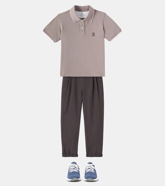 Polohemd aus Baumwoll-Piqué | Brunello Cucinelli Kids