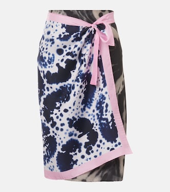 Falda envolvente de seda estampada | Dries Van Noten