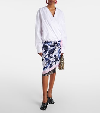Falda envolvente de seda estampada | Dries Van Noten