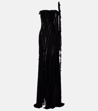 Draped one-shoulder gown | Blumarine