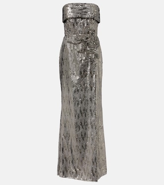 Sequined strapless gown | Elie Saab