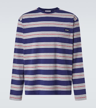 Striped cotton jersey T-shirt | Miu Miu