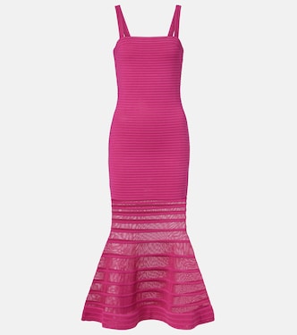 Vallarie ribbed-knit sheer midi dress | Simkhai