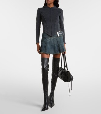 Minifalda de denim plisada | Balenciaga