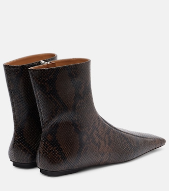 Snake-effect faux leather ankle boots | Stella McCartney