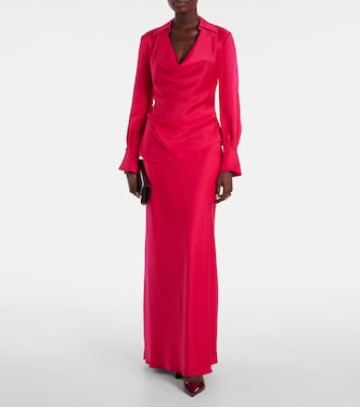 Kiri satin maxi skirt | Simkhai