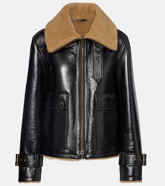 Lederjacke Danika mit Shearling | Veronica Beard