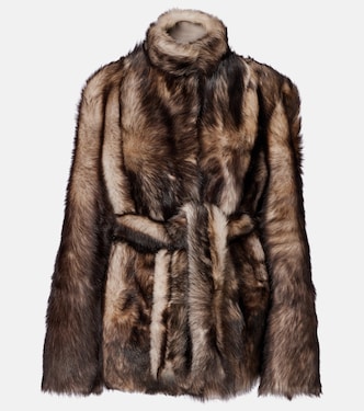 Elsa shearling wrap coat | Nour Hammour