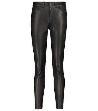 Pantalon skinny à taille mi-haute en cuir | 3x1 N.Y.C.