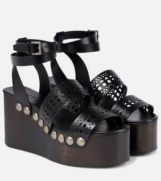 Leather wedge sandals | Alaïa