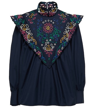 Bluse aus Baumwolle mit Lochspitze | Chloé