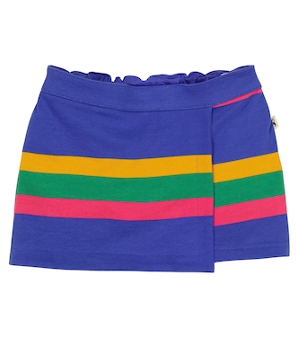 Falda pantalón de algodón a rayas | Mini Rodini