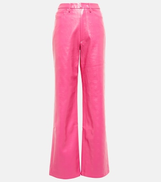 Pantalon Rotie à taille haute en cuir synthétique | Rotate