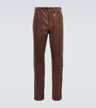 Straight leather pants | Auralee