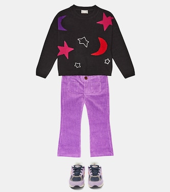 Intarsia virgin wool sweater | Il Gufo