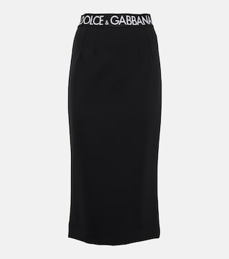 Falda midi con logo | Dolce&Gabbana