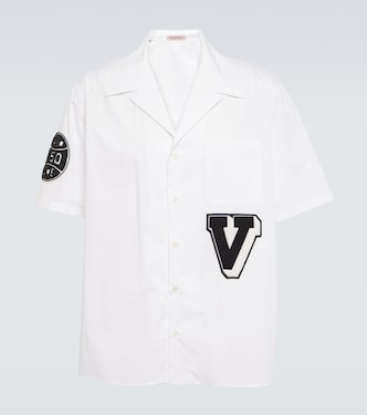 Embroidered cotton bowling shirt | Valentino