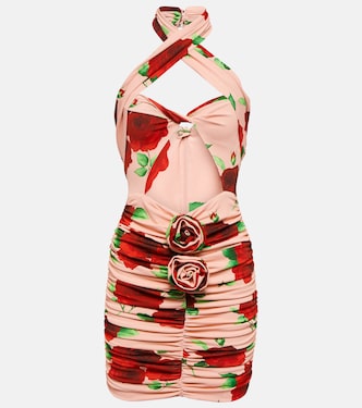 Halterneck floral minidress | Magda Butrym