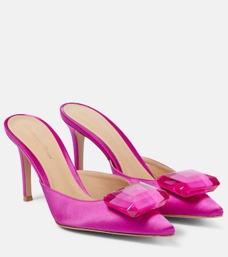 Jaipur embellished satin mules | Gianvito Rossi