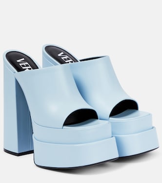 Leather platform mules | Versace