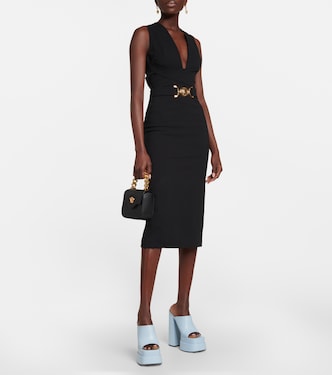 Leather platform mules | Versace