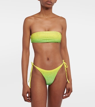 Top bikini a fascia con cristalli | Self-Portrait