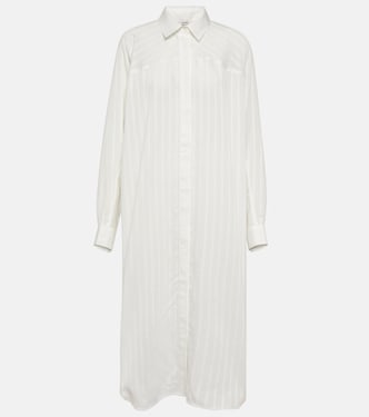 Vestido camisero en jacquard a rayas | Toteme