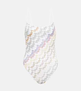 Zig-zag metallic knit swimsuit | Missoni Mare