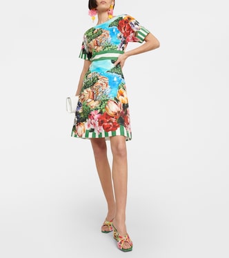 Miniabito Portofino in cotone con stampa | Dolce&Gabbana