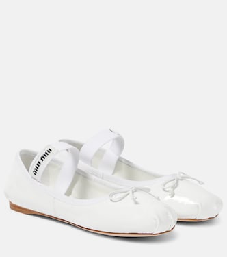 Ballerinas aus Lackleder | Miu Miu