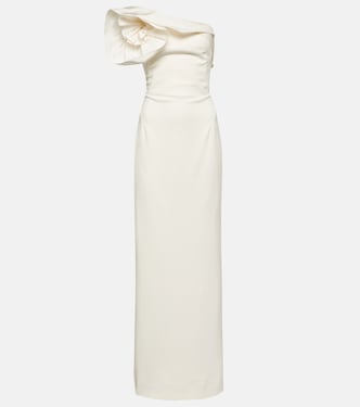 Bridal Briannie crêpe and faille gown | Safiyaa
