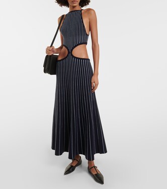 Tam striped cutout wool and silk maxi dress | Gabriela Hearst