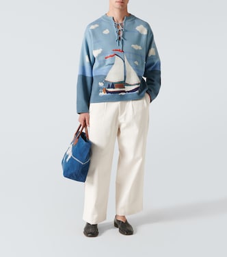 Pullover Pinafore in jacquard di cotone | Bode