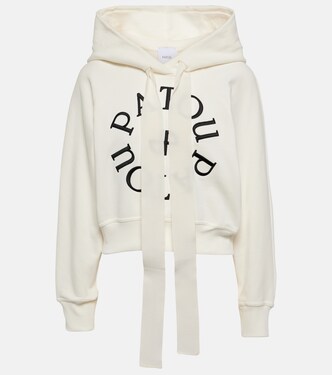 Sudadera de algodón cropped con logo | Patou