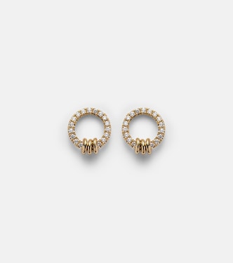 Sidra 18kt gold earrings with diamonds | Spinelli Kilcollin