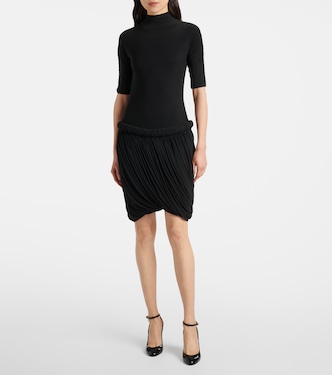 Abito midi in jersey drappeggiato | Alaïa