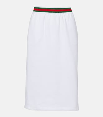 Midirock aus Baumwoll-Jersey | Gucci