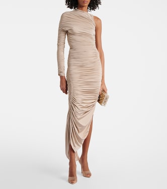 Abito lungo asimmetrico con ruches | Mugler