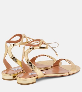 Sandales Tessa en cuir métallisé | Aquazzura