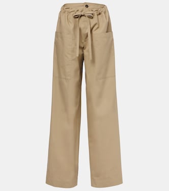 Cotton poplin wide-leg pants  | Tod's