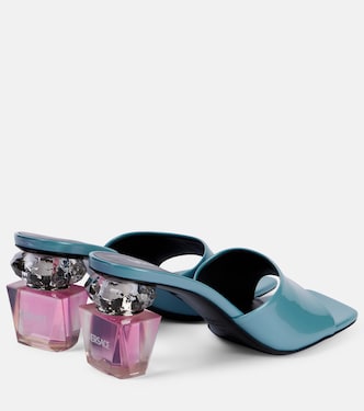 Mules Bright Crystal 70 de charol  | Versace
