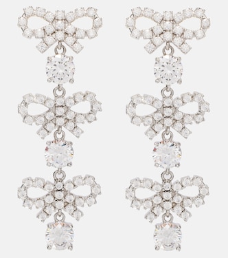 Crystal-embellished drop earrings | Self-Portrait