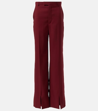 Pantaloni regular in lana a vita bassa | Gucci