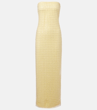 Embellished strapless gown | Rotate