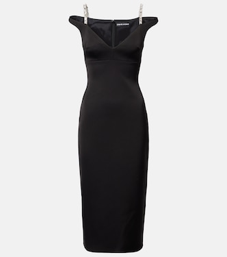 Crystal-embellished satin midi dress | David Koma