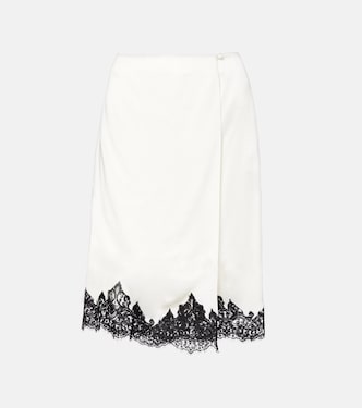 Satin midi skirt | Stella McCartney